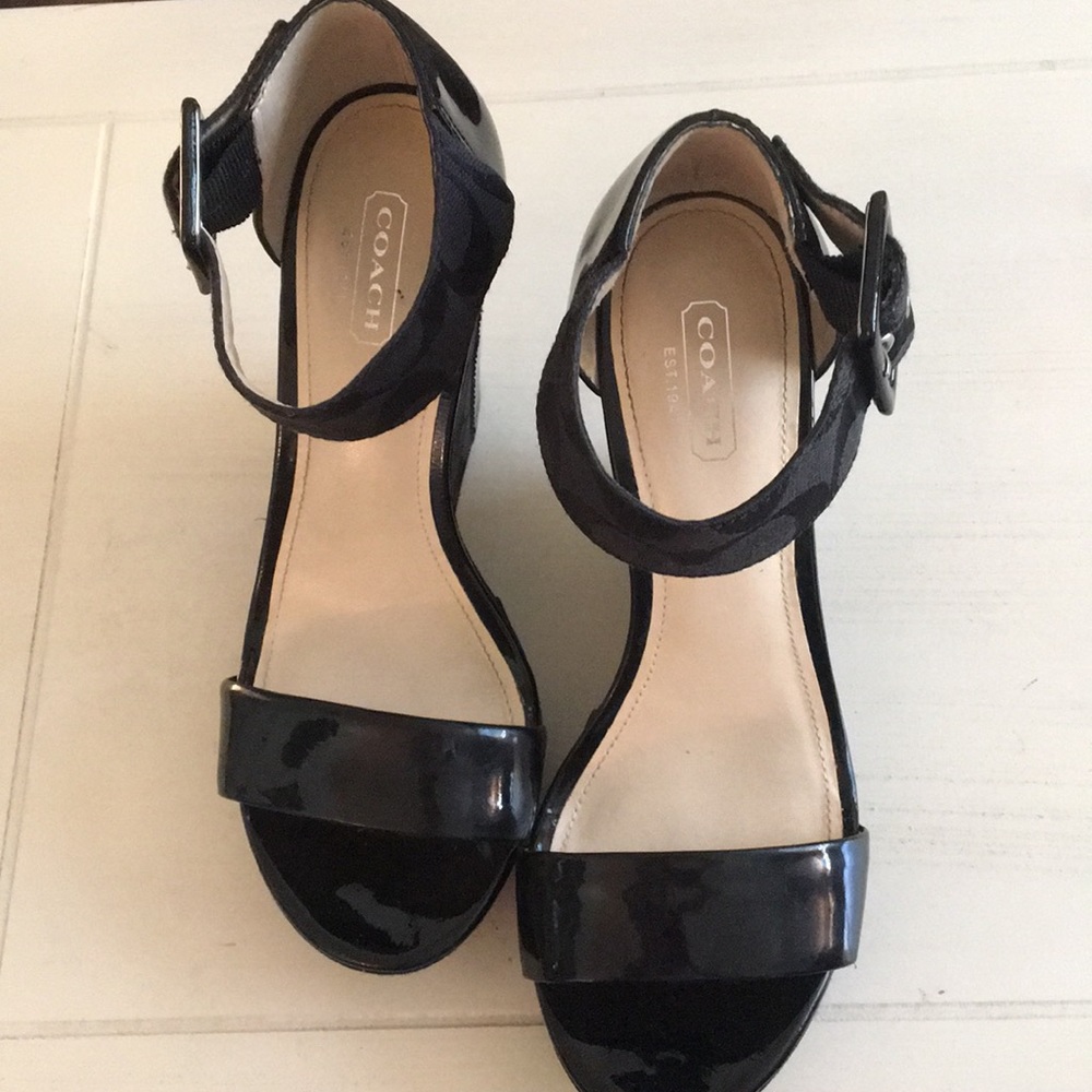 COACH patent leather wedges - Picture 6 of 13